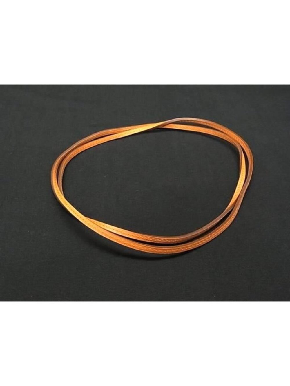 Hermes Lanieres Leather Choker Necklace Orange